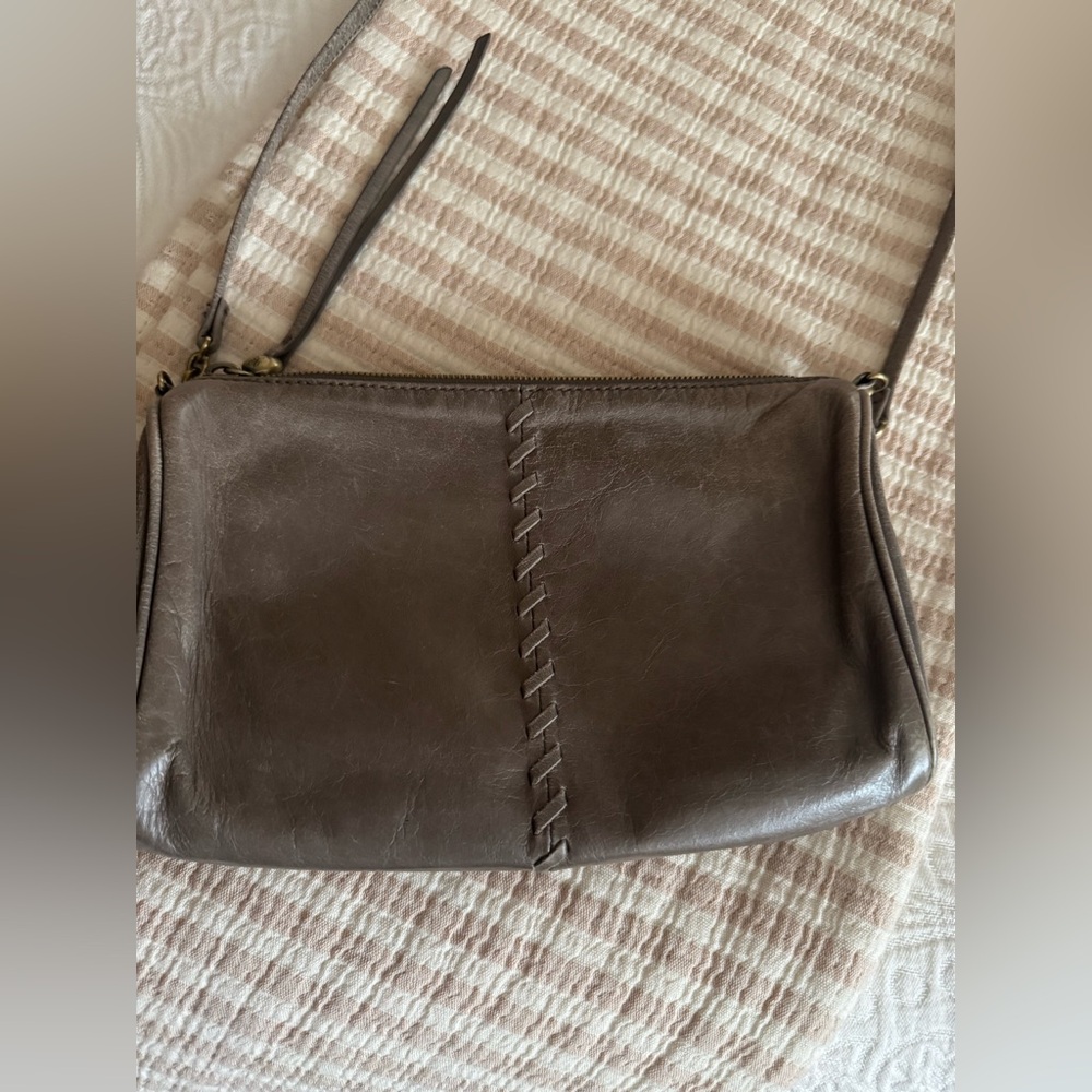 HOBO brand taupe leather shoulder/crossbody bag